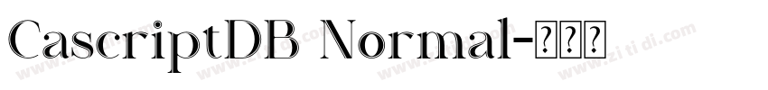 CascriptDB Normal字体转换